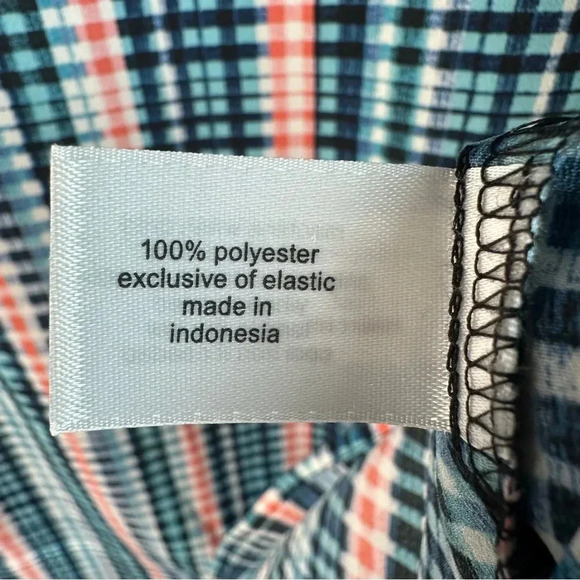 Lane Bryant Plaid Ruffle Sleeve Blouse - Blue and Pink - Picture 6 of 10